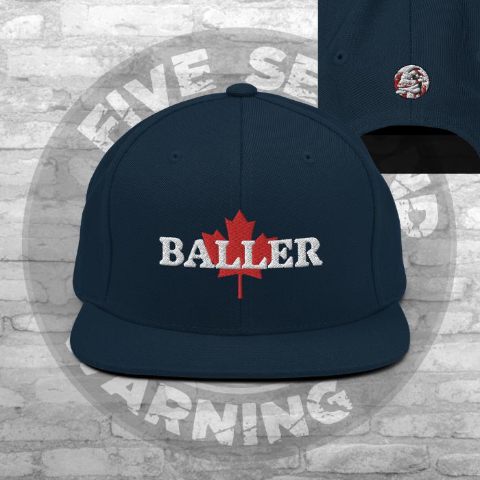 Canadian Baller Snapback Hat