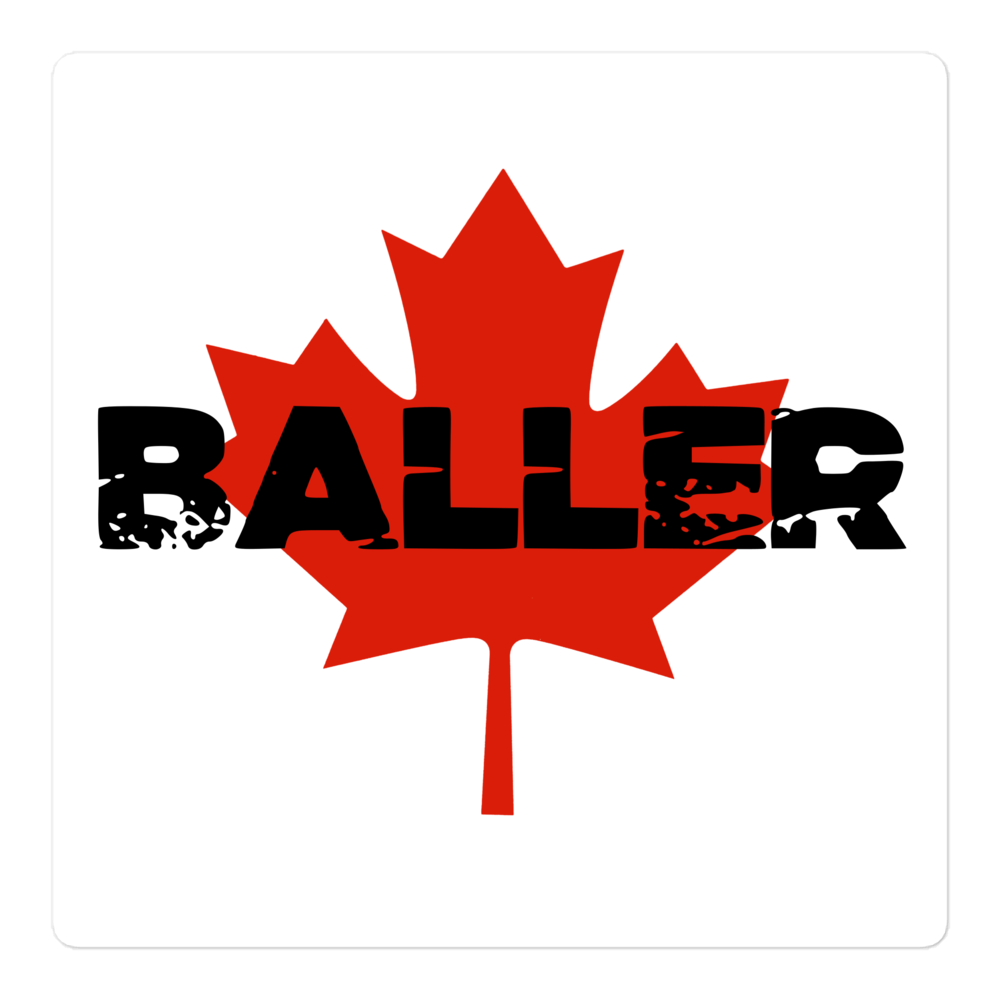 Canadian Baller Sticker black lettering 5.5x5.5